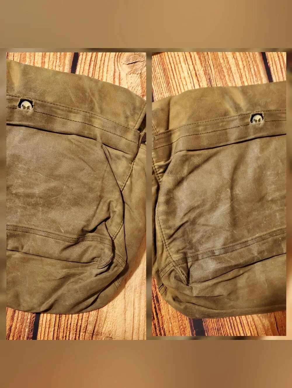 J.Crew Khaki Messenger Bag - Abingdon Waxed Canvas Leather Trim 51657 Rugged